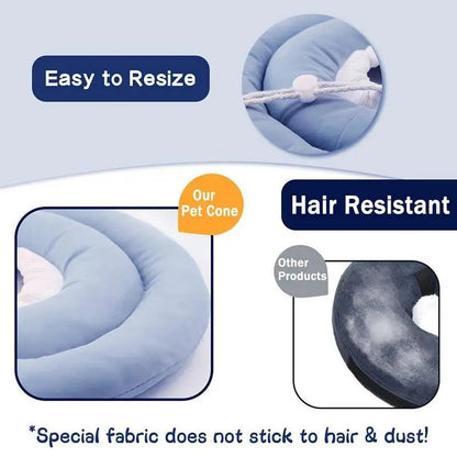 Elizabethan Collar Cute Cat Cone Collar Dog Elizabethan Collar Adjustable Wounds Recovery Collar Waterproof Dog &amp; Cat Neck Cones