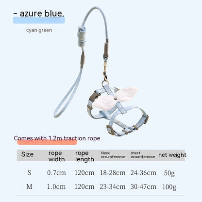 Adjustable Pet Cat Gradient Color Hand Holding Rope